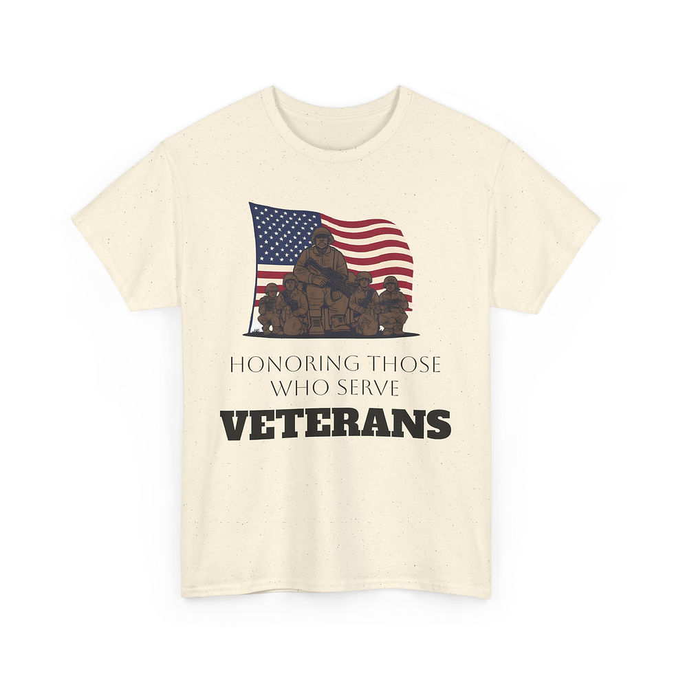 Thumbnail: Unisex Veterans Tribute Tee, Honoring Those Who Serve, Patriotic T-Shirt