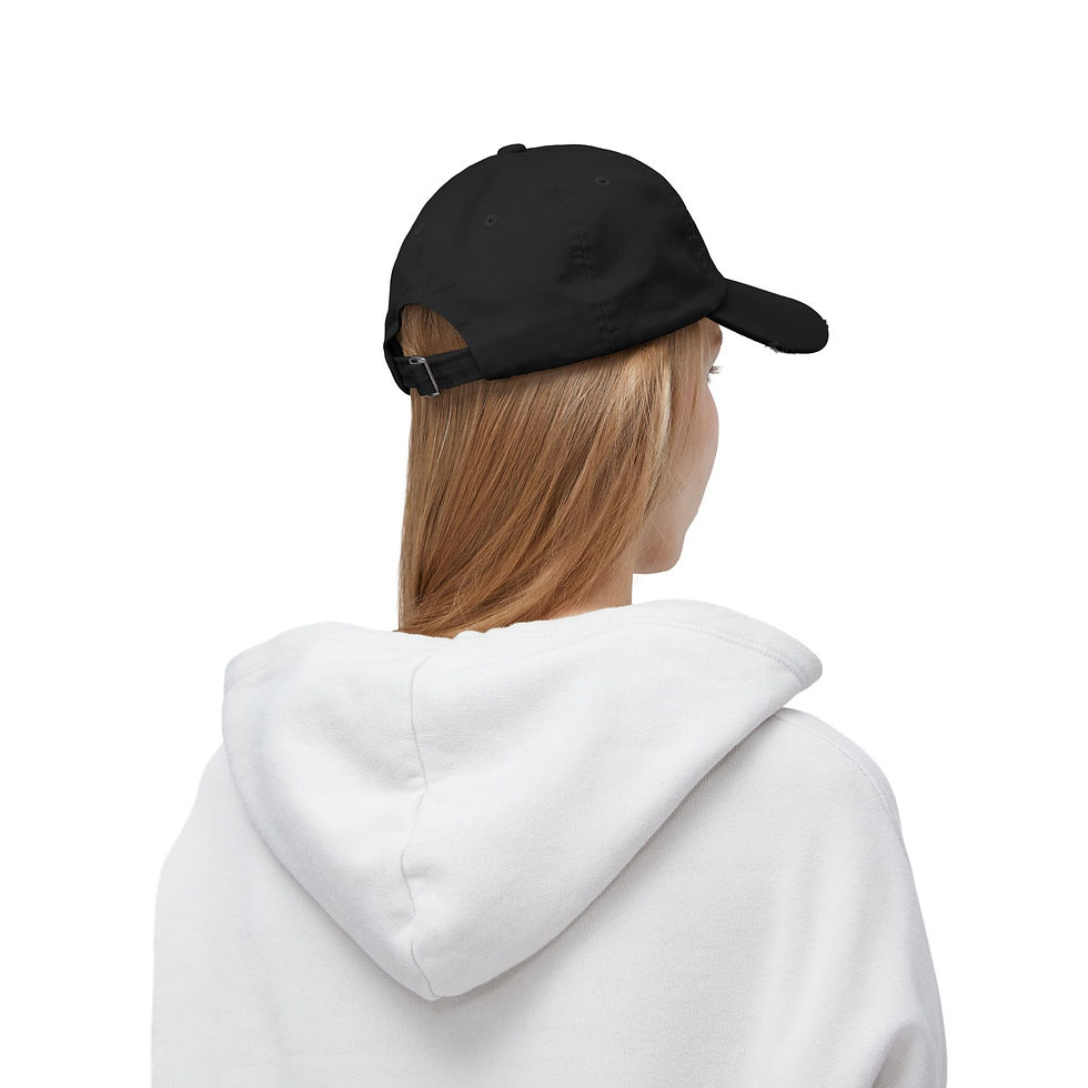 Thumbnail: Breathe Lotus Unisex Distressed Cap - Mindful Fashion Accessory