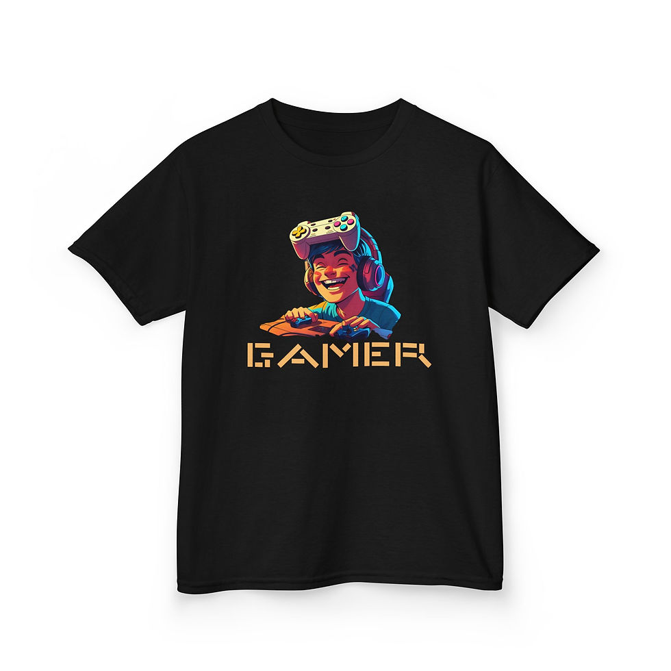 Thumbnail: Gamer Kids Tee | Fun Cotton Shirt for Young Gamers, Birthday Gift