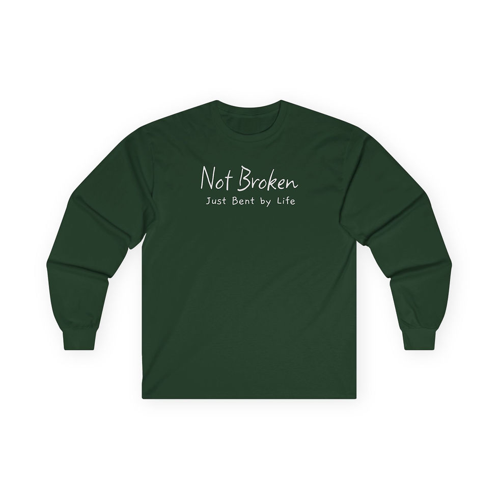 Thumbnail: Ultra Cotton Long Sleeve Tee - "Not Broken" Motivational Top