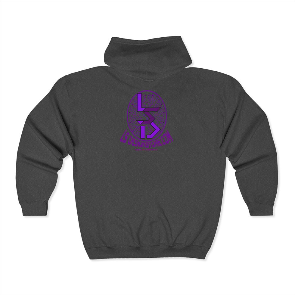 Thumbnail: LS Design Store Unisex Heavy Blend Full Zip Hooded Sweatshirt 