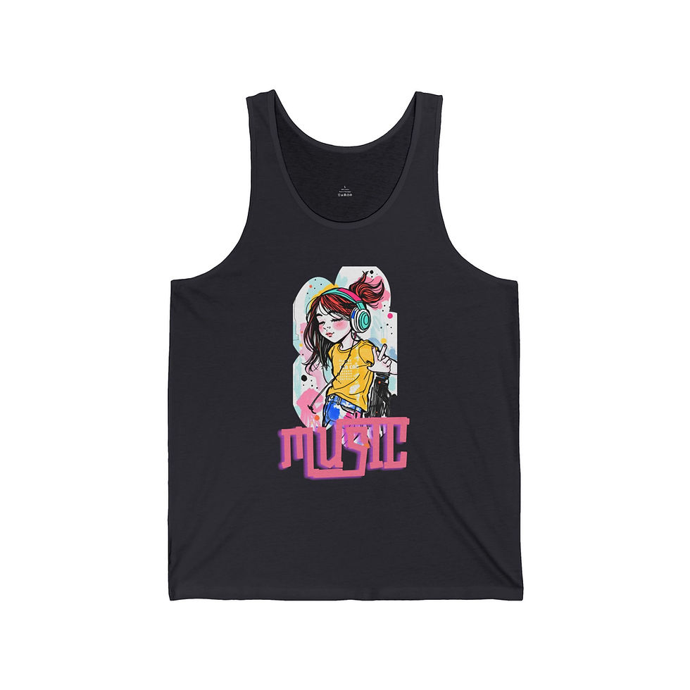 Thumbnail: Music-Inspired Jersey Tank Top, Festival Wear, Casual Summer Top