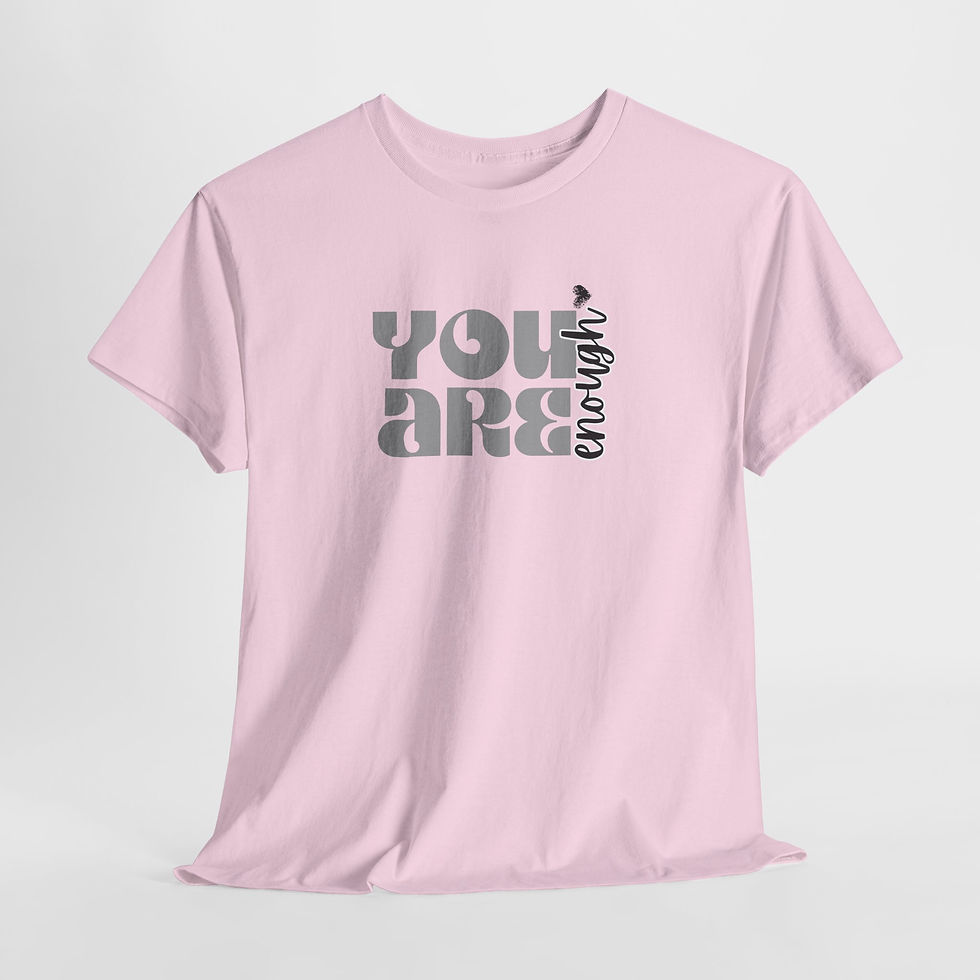 Thumbnail: You Are Enough Unisex Heavy Cotton Tee - Confidence & Self-Love