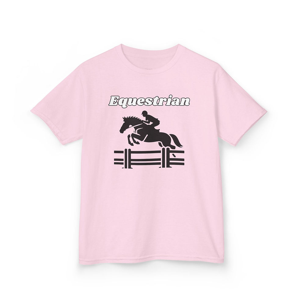 Thumbnail: Equestrian Kids Heavy Cotton™ Tee - Perfect for Young Riders
