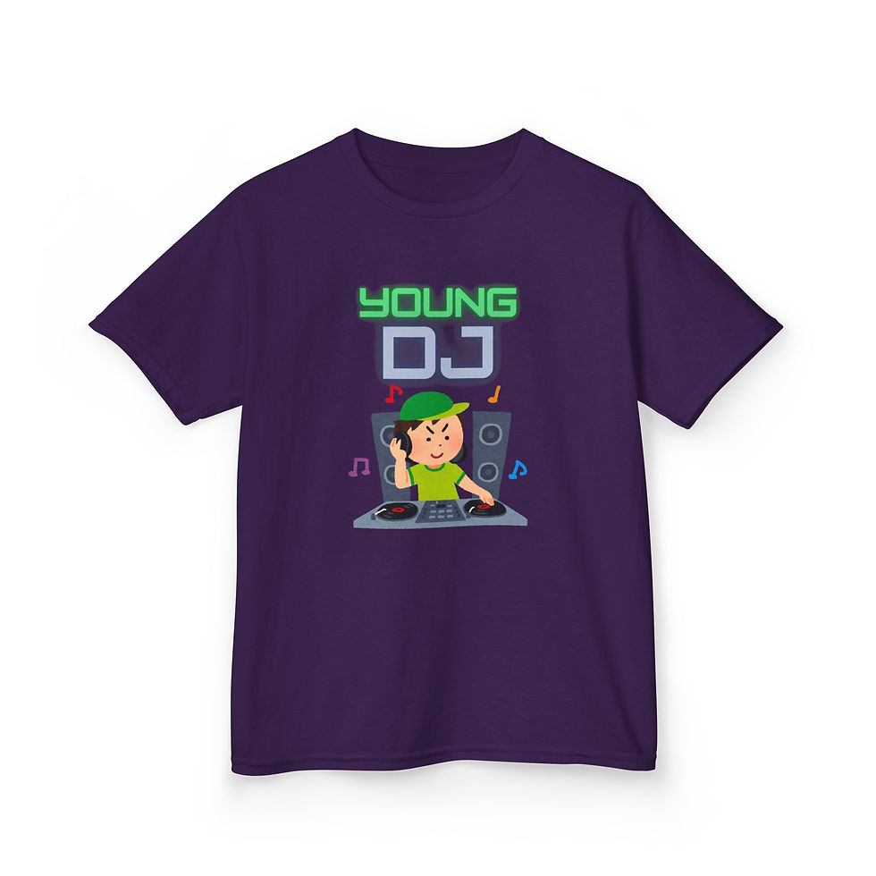 Thumbnail: Young DJ Kids Tee, Fun Music Shirt for Children