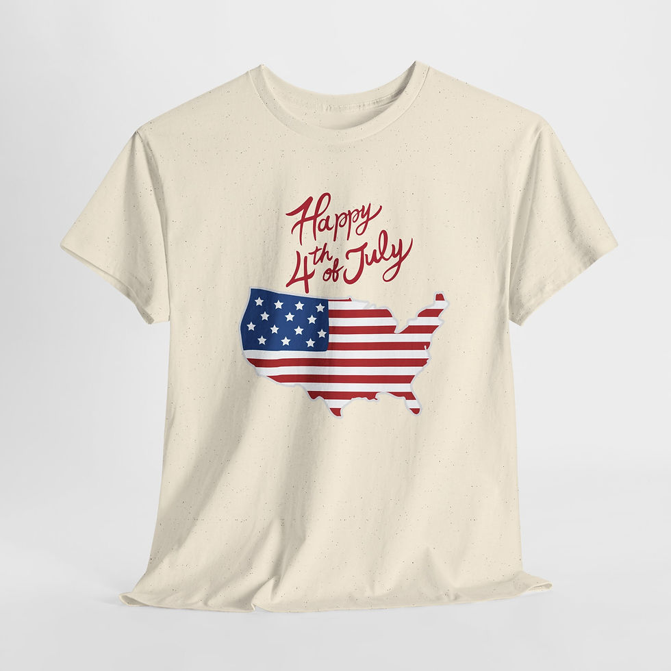Thumbnail: USA Flag 4th of July Tee, Cotton, Summer Celebration T-Shirt, Patriotic Apparel
