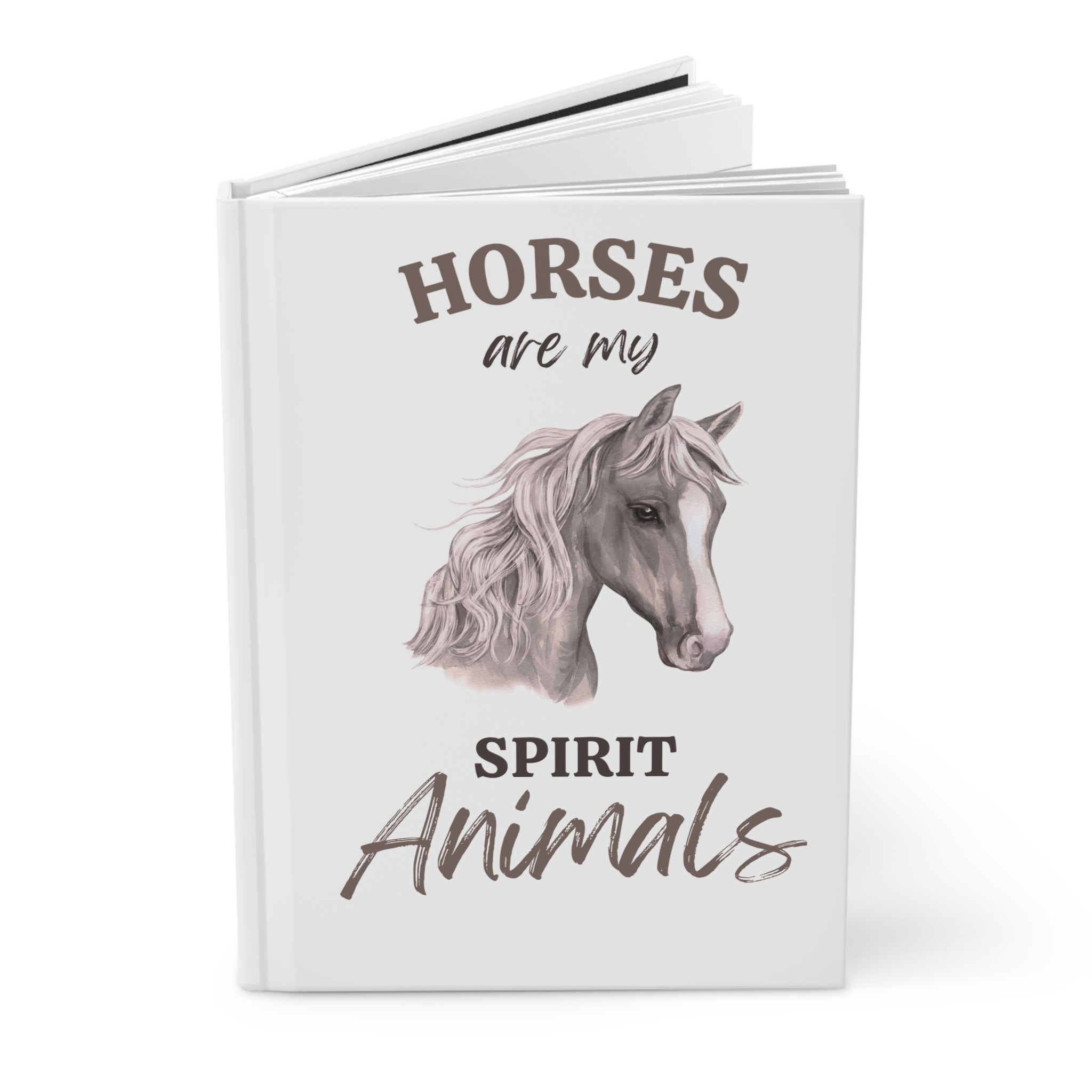 Horses Spirit Animals Journal - hardcover notebook for horse lovers