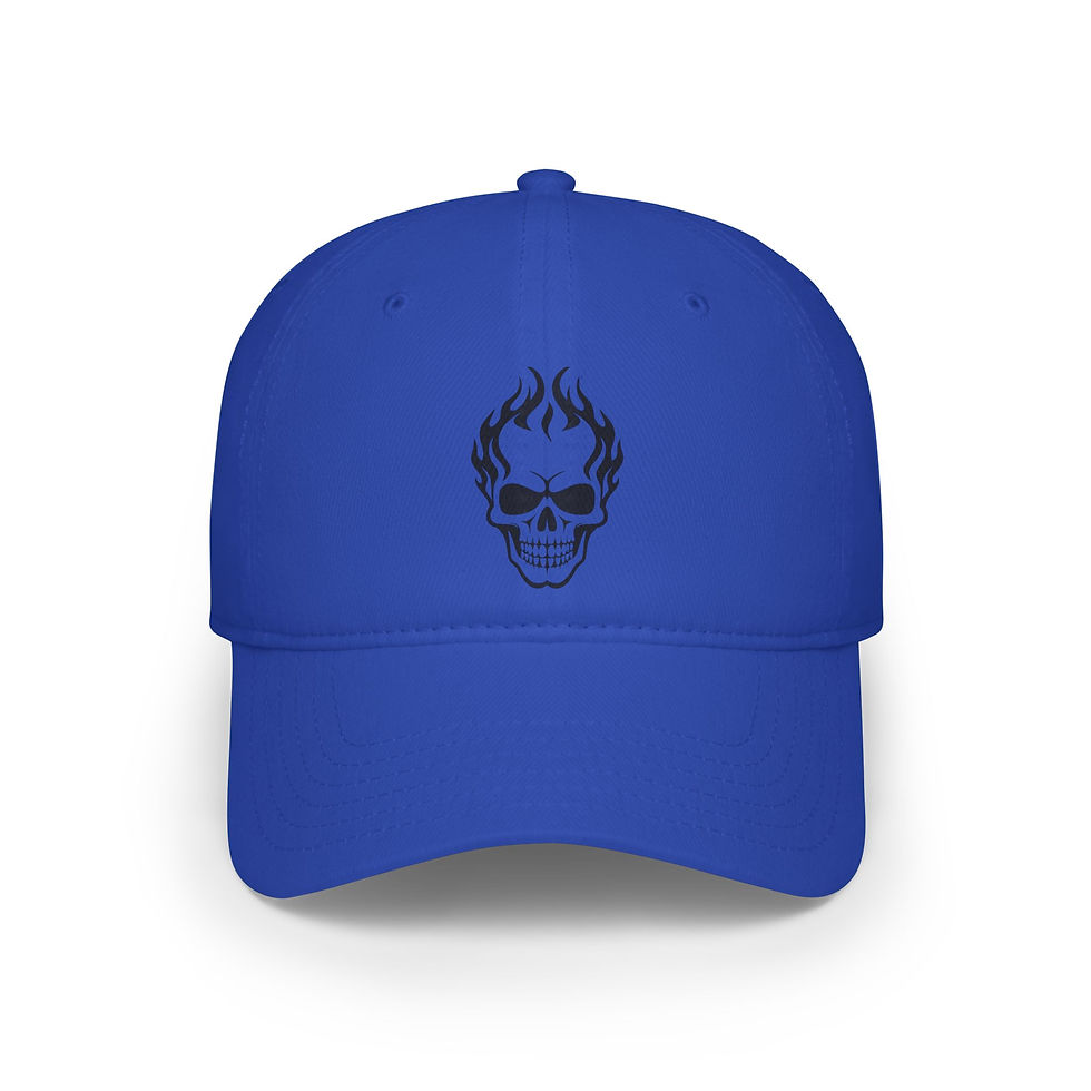 Thumbnail: Skull Head Low Profile Baseball Cap