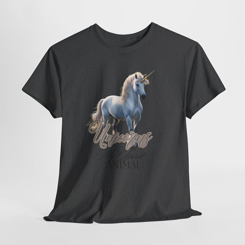 Thumbnail: Whimsical Unicorn Tee, Cute Unicorn T-Shirt, Unisex Cotton Shirt, Animal Lover