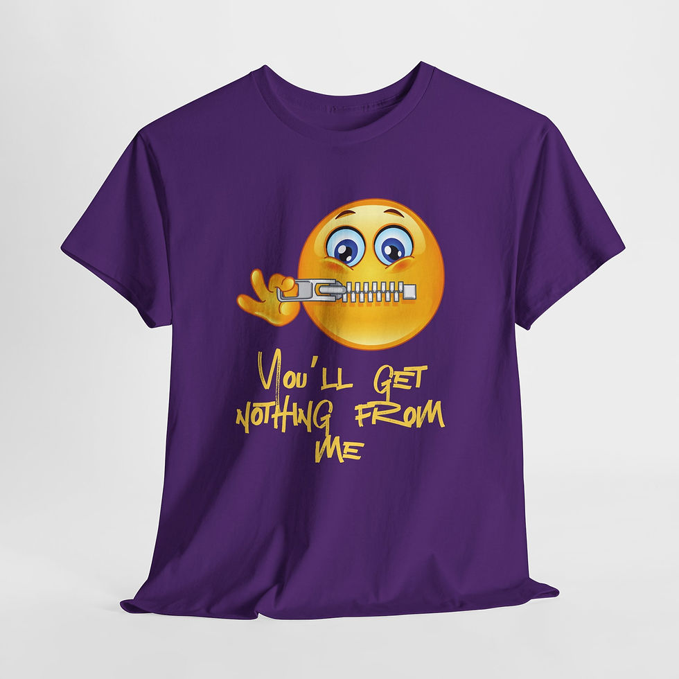 Thumbnail: Expressive Heavy Cotton Tee - Fun Graphic, Casual Wear, Gift for Friends