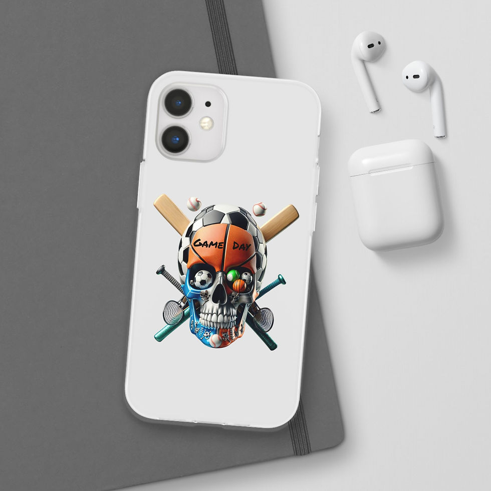 Thumbnail: Game Day Sports Flexi Case - Skull Design for Athletes & Fans
