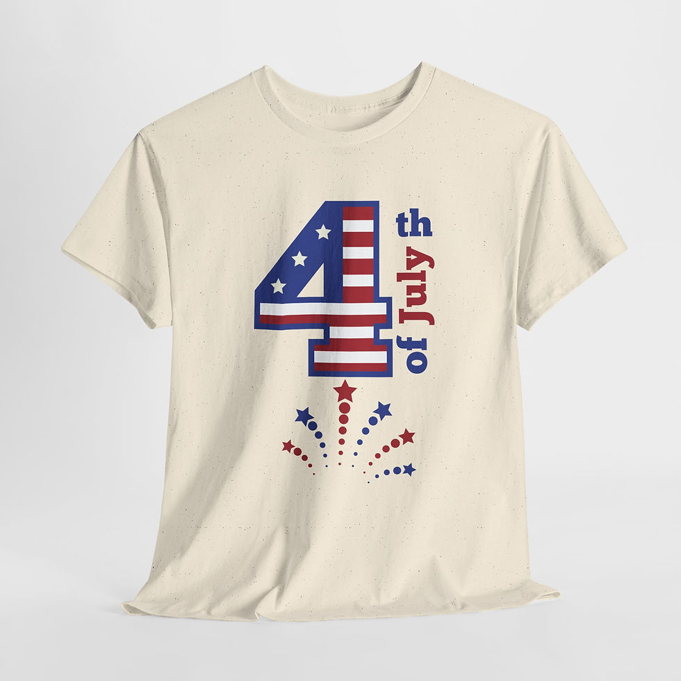 Thumbnail: 4th of July - Patriotic T-Shirt, Independence Day Apparel, Fireworks Shirt