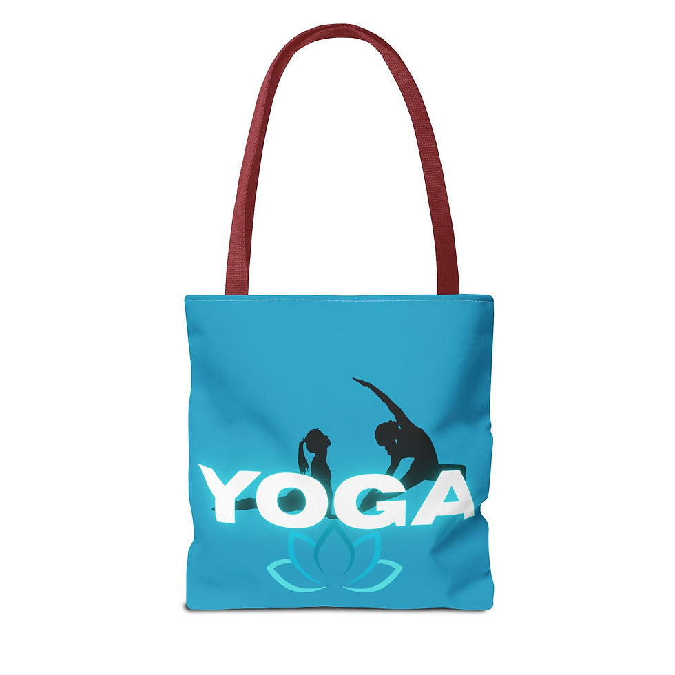 Thumbnail: Yoga Tote Bag - Stylish Blue Design for Yoga Lovers