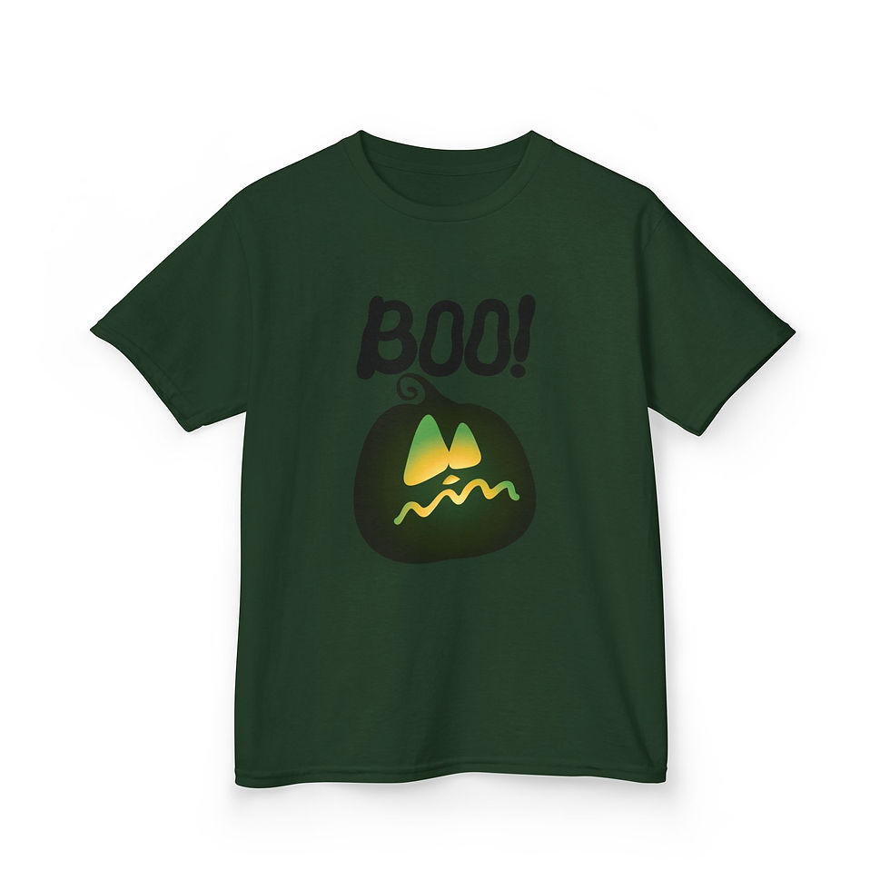 Thumbnail: Halloween Kids Tee, BOO! Pumpkin T-Shirt, Spooky Fun Kids Apparel
