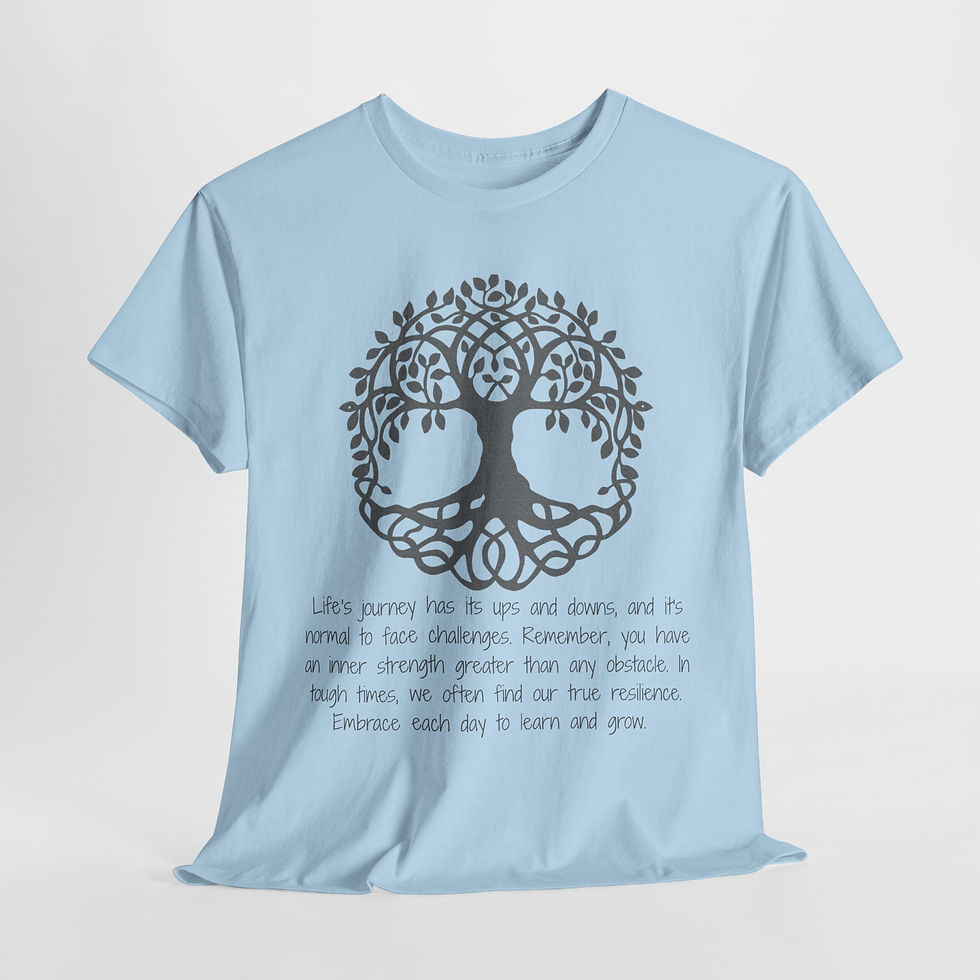 Thumbnail: Nature-Inspired Heavy Cotton Tee with Motivational Quote