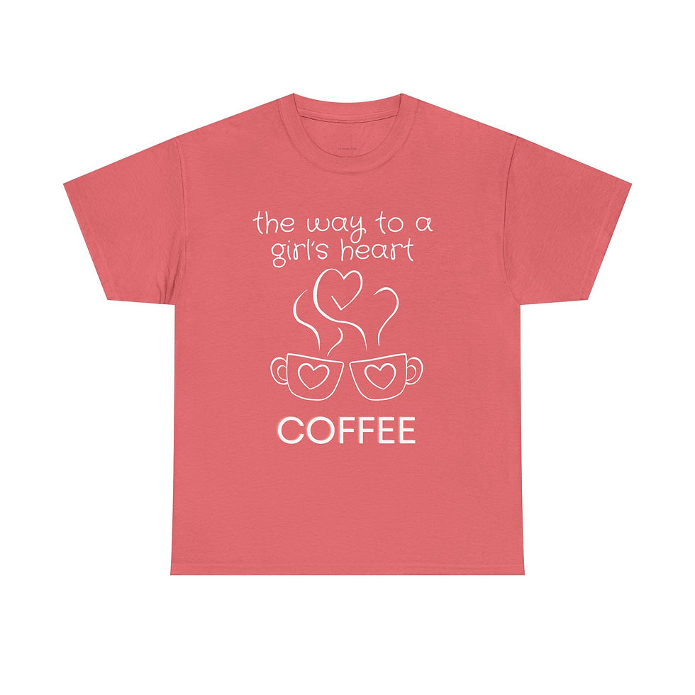 Thumbnail: Coffee Lover's Cotton Tee - Perfect Gift for Her, Casual Wear, Cute Coffee Shirt
