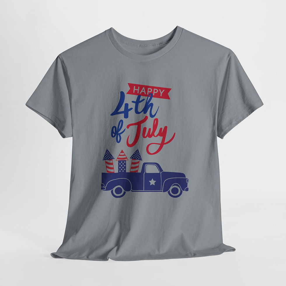 Thumbnail: 4th of July Cotton Tee, Independence Day Shirt