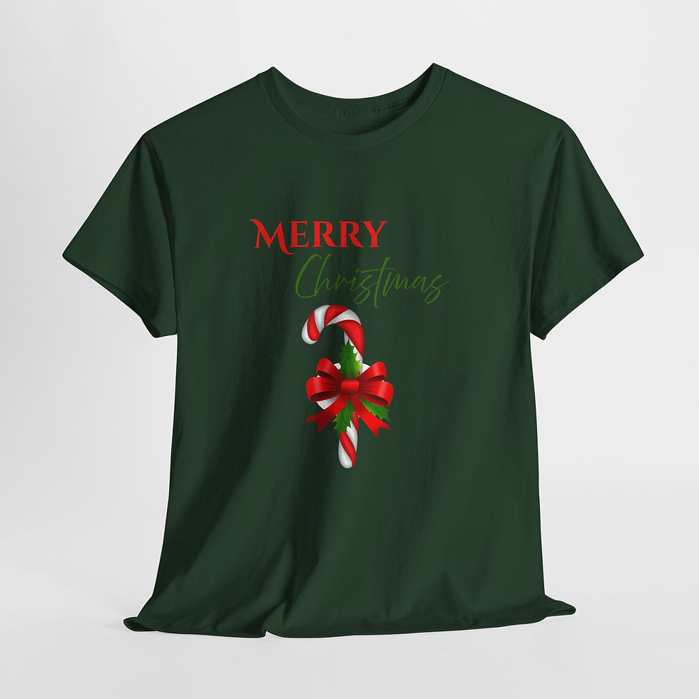 Thumbnail: Merry Christmas Unisex Heavy Cotton Tee, Holiday Shirt, Christmas Gift