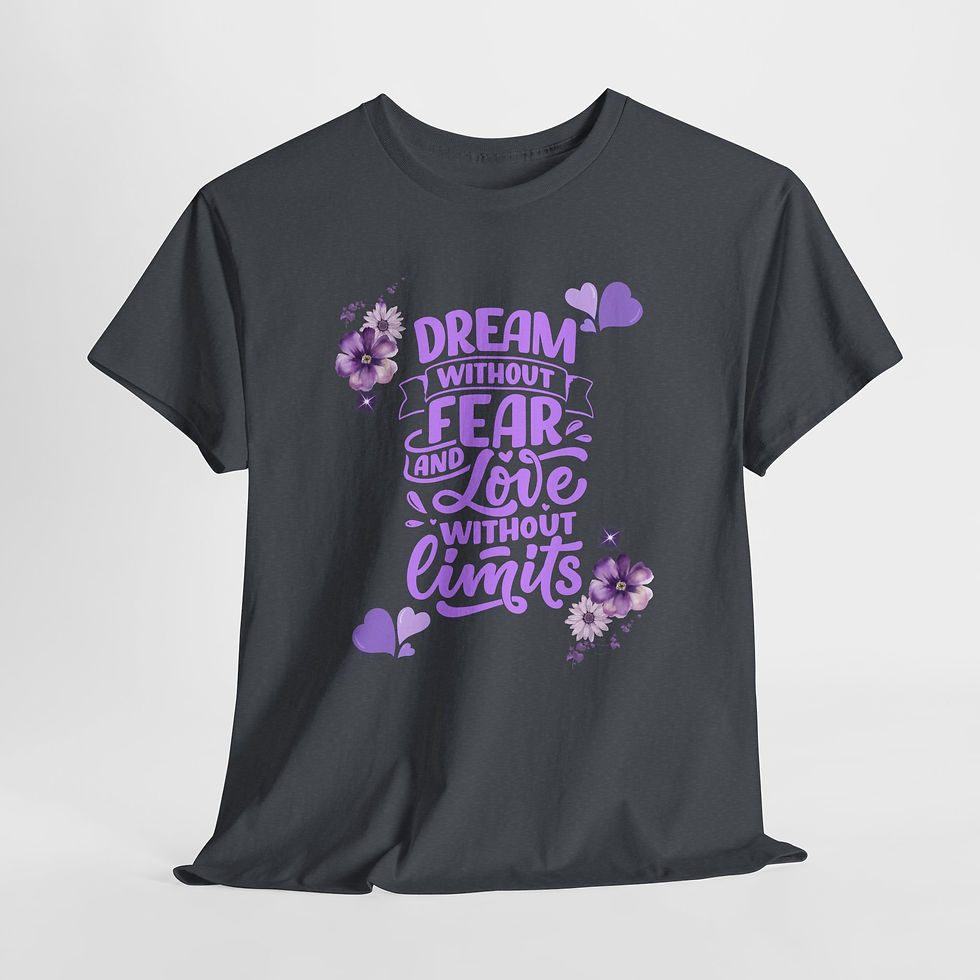 Thumbnail: Inspirational Graphic Tee, Dream Without Fear Shirt, Motivational T-Shirt