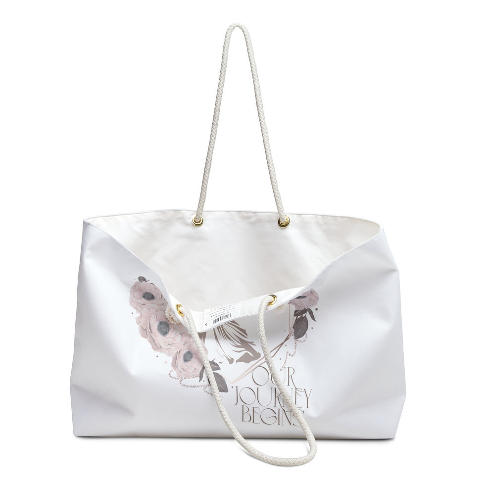 Thumbnail: Floral Wedding Weekender Bag - 'Our Journey Begins'