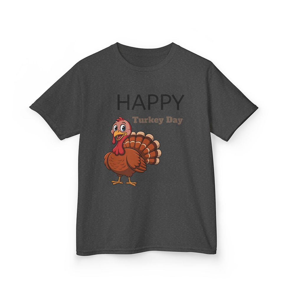 Thumbnail: Thanksgiving Kids Tee, Cute Turkey Day Shirt, Holiday Apparel, Family Gathering 