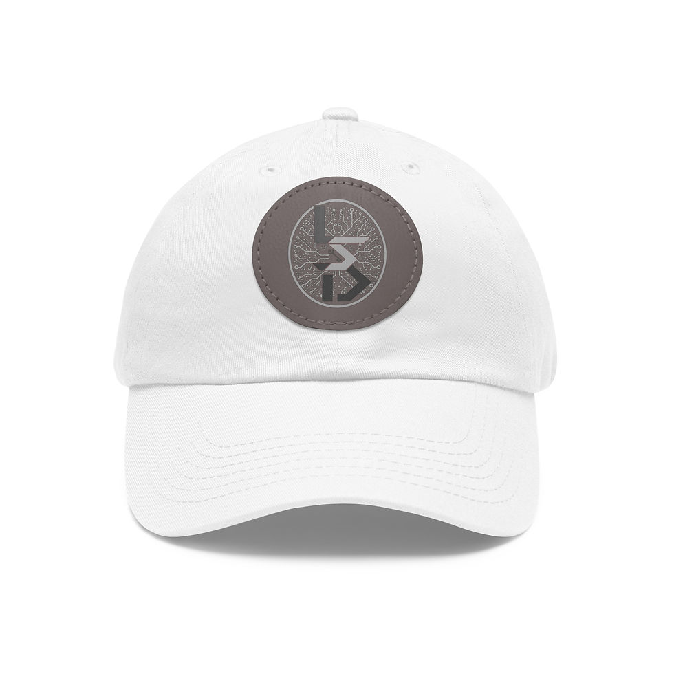 Thumbnail: LS Design Store Stylish Hat with Round Leather Patch - Casual Outdoor Cap