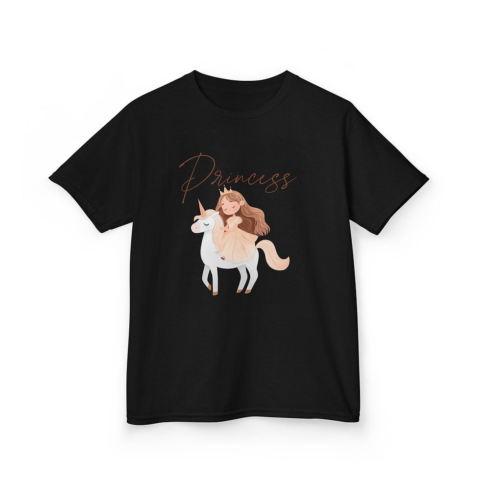 Thumbnail: Kids Unicorn Princess Tee, Cute Kids Shirt, Birthday Gift