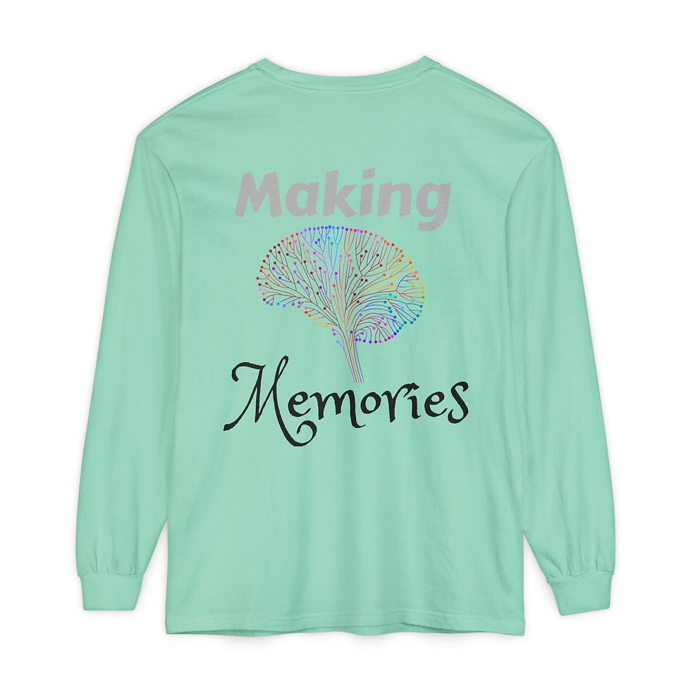 Thumbnail: Just For Today - Making Memories Unisex Garment-dyed Long Sleeve T-Shirt