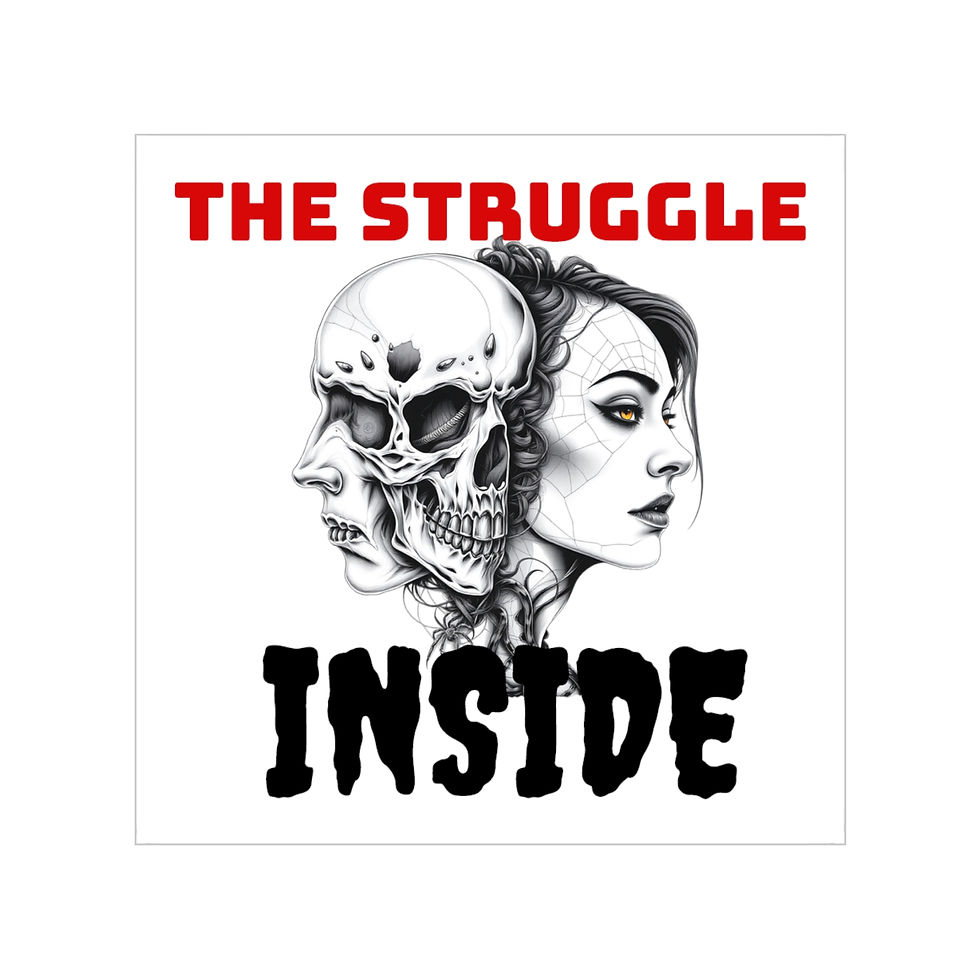 Thumbnail: Rebellious Transparent Outdoor Sticker - "The Struggle Inside" 