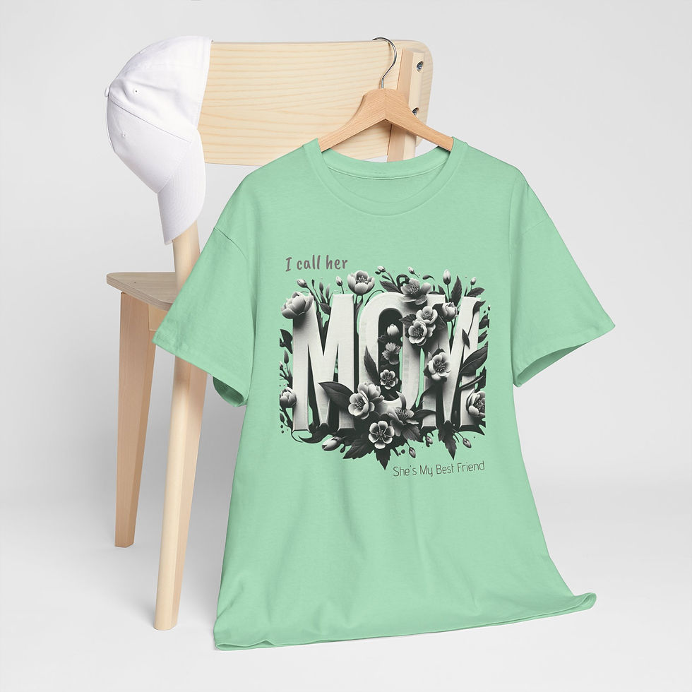 Thumbnail: I Call Her MOM Unisex Heavy Cotton Tee - Perfect Gift for Mother's Day