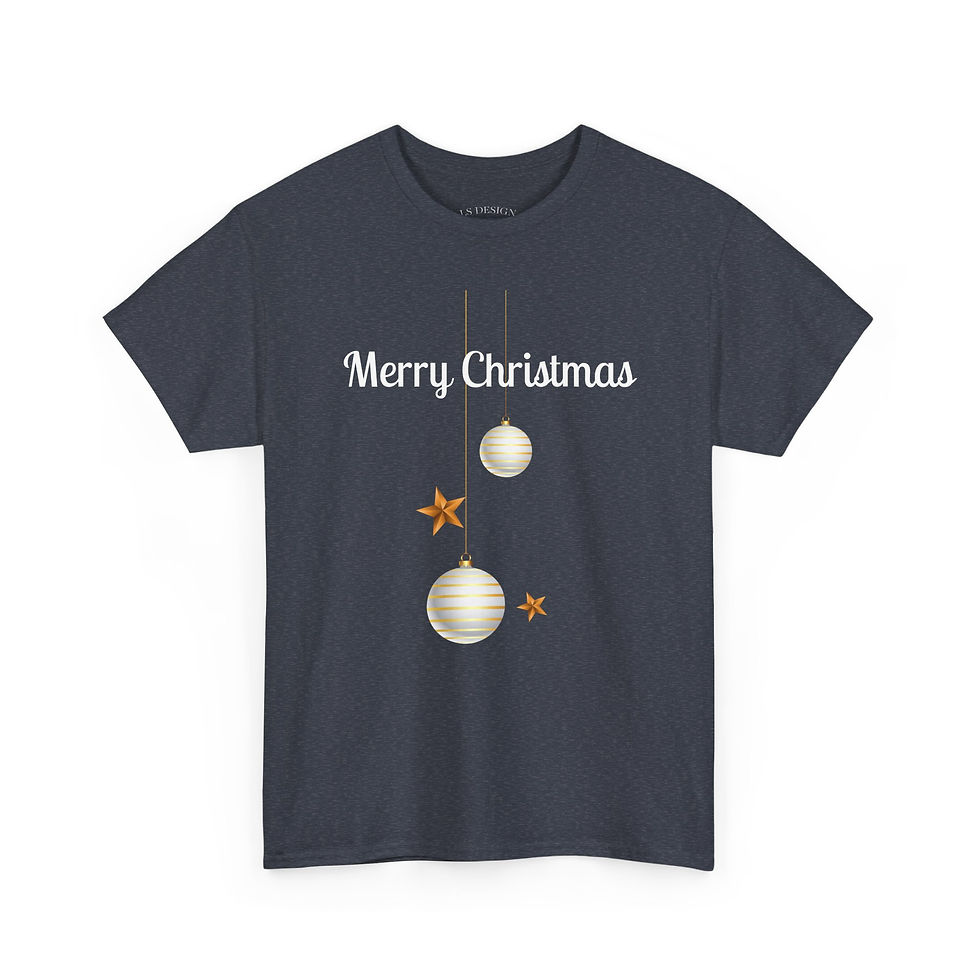 Thumbnail: Merry Christmas Unisex Heavy Cotton Tee, Christmas Gift, Holiday Apparel