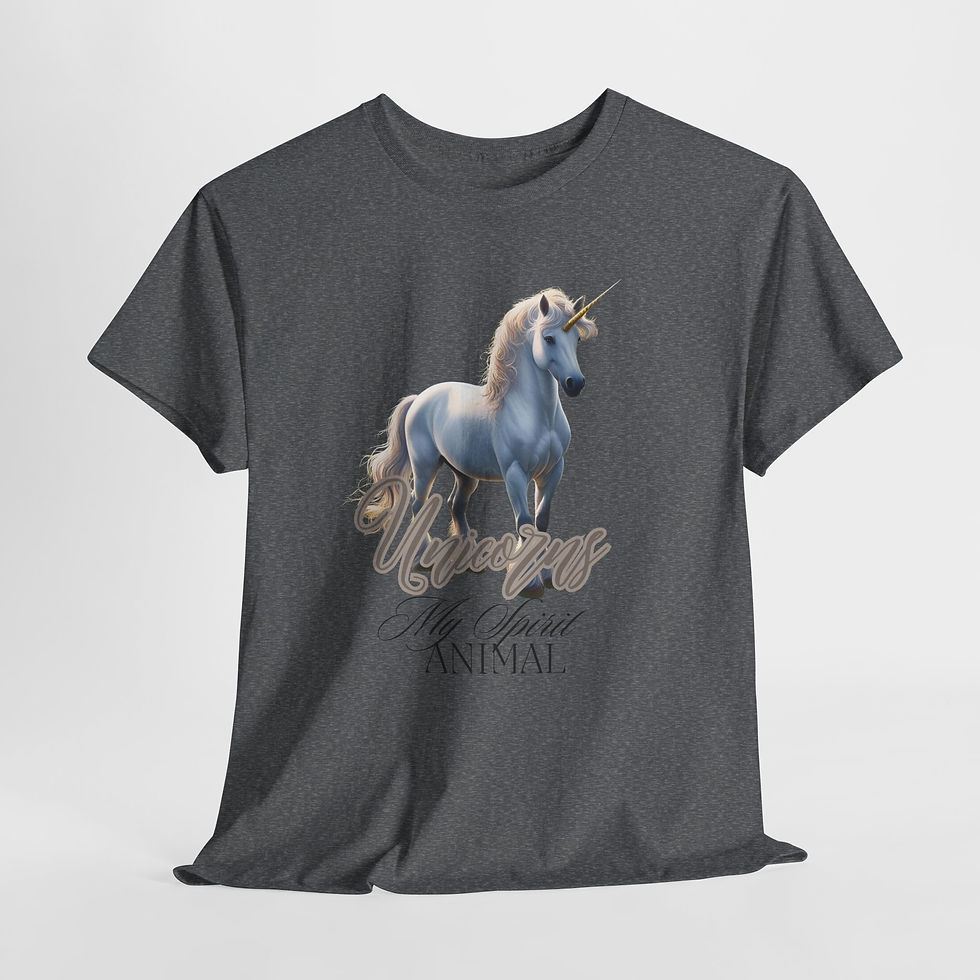 Thumbnail: Whimsical Unicorn Tee, Cute Unicorn T-Shirt, Unisex Cotton Shirt, Animal Lover