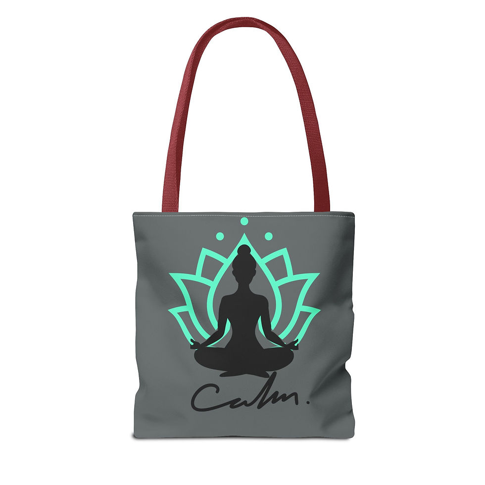 Thumbnail: Calm Meditation Tote Bag - Yoga Inspired Design for Mindfulness and Relaxation