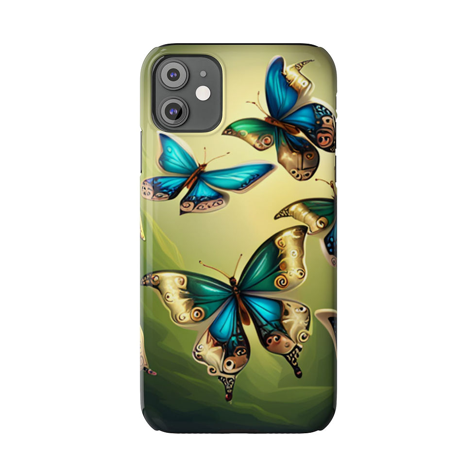 Thumbnail: Golden Butterflies - Slim Phone Cases