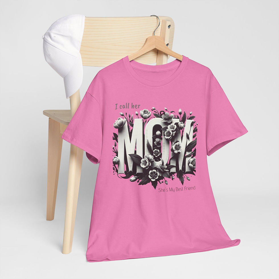 Thumbnail: I Call Her MOM Unisex Heavy Cotton Tee - Perfect Gift for Mother's Day