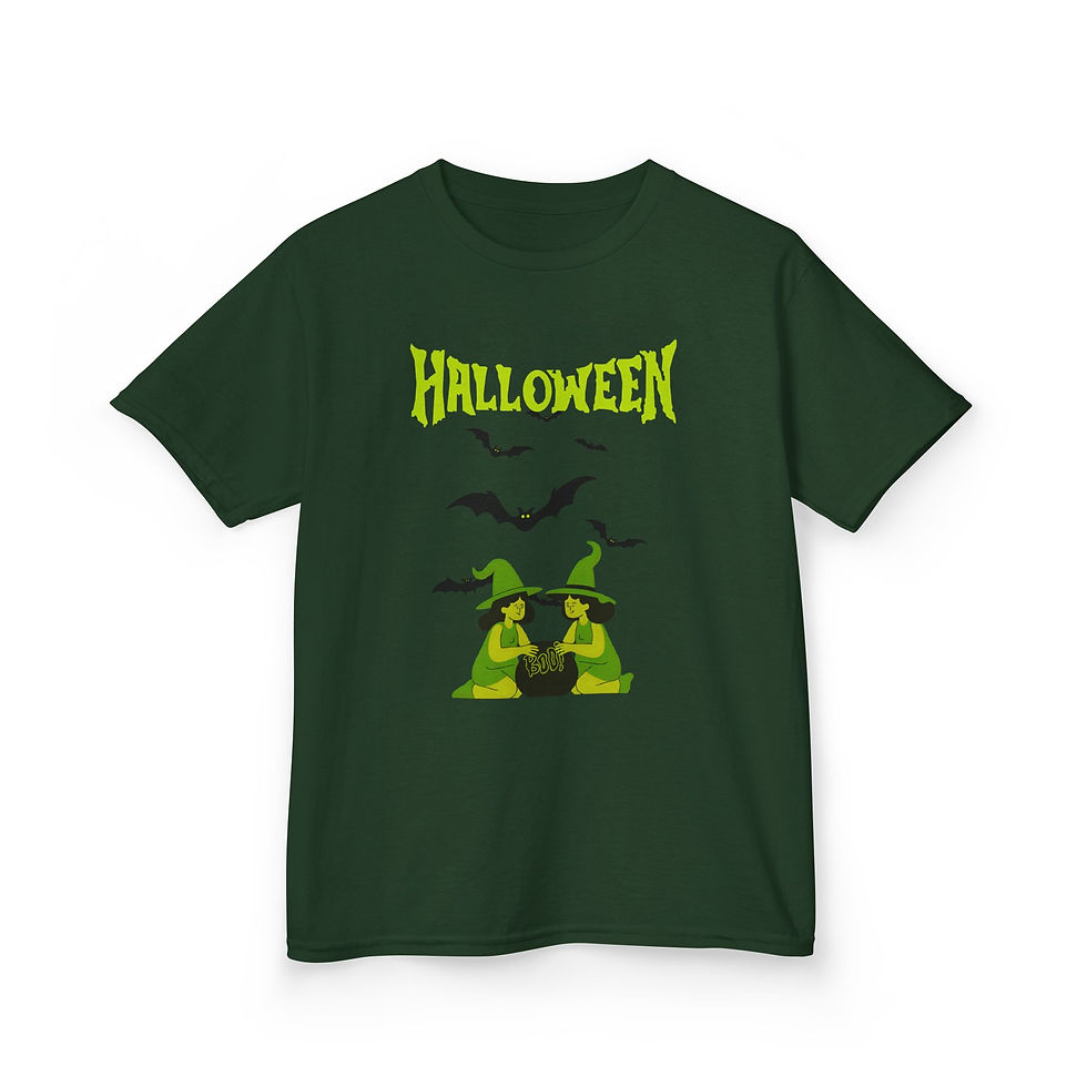 Thumbnail: Halloween Kids Tee, Spooky T-Shirt, Halloween Costume Top, Kids Holiday Apparel
