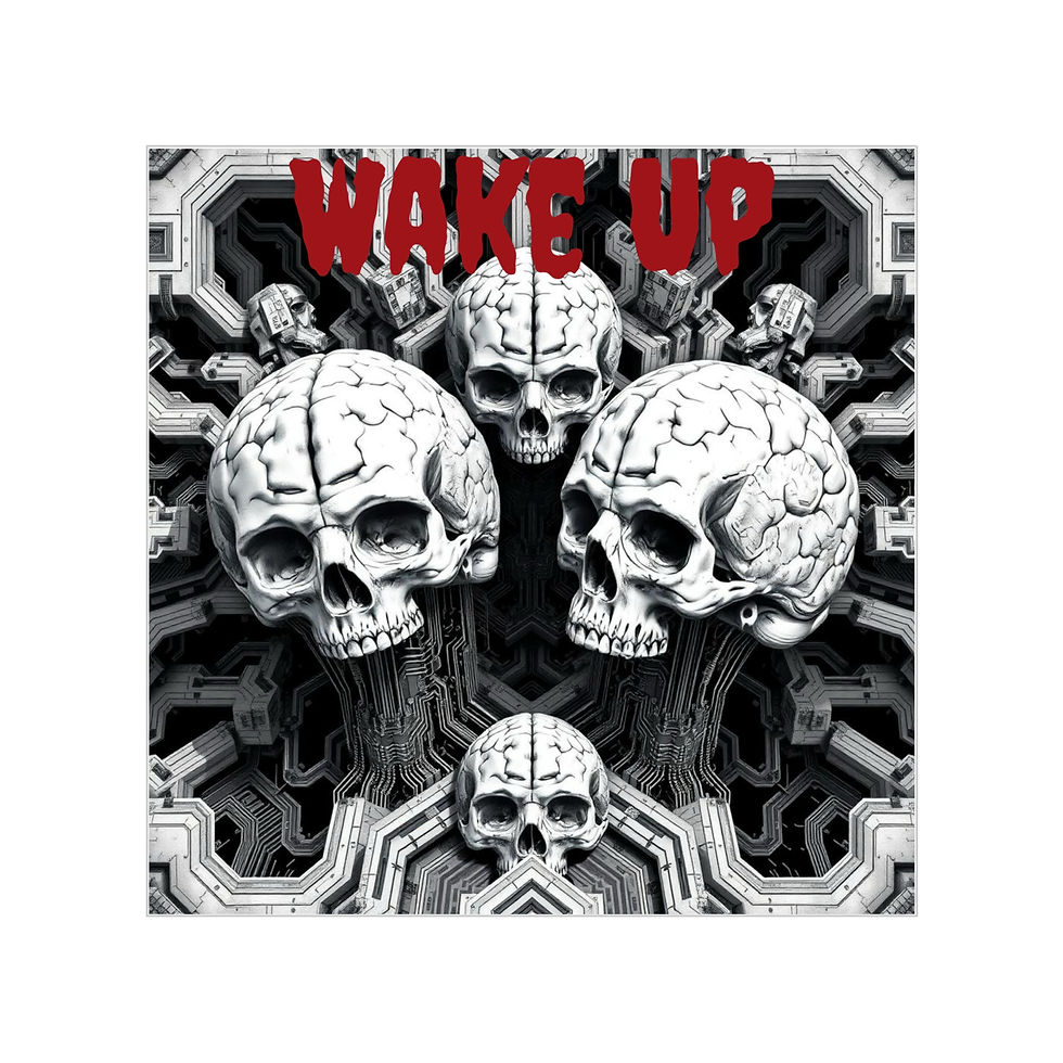 Thumbnail: Wake Up Skull Transparent Outdoor Sticker - Personal Expression