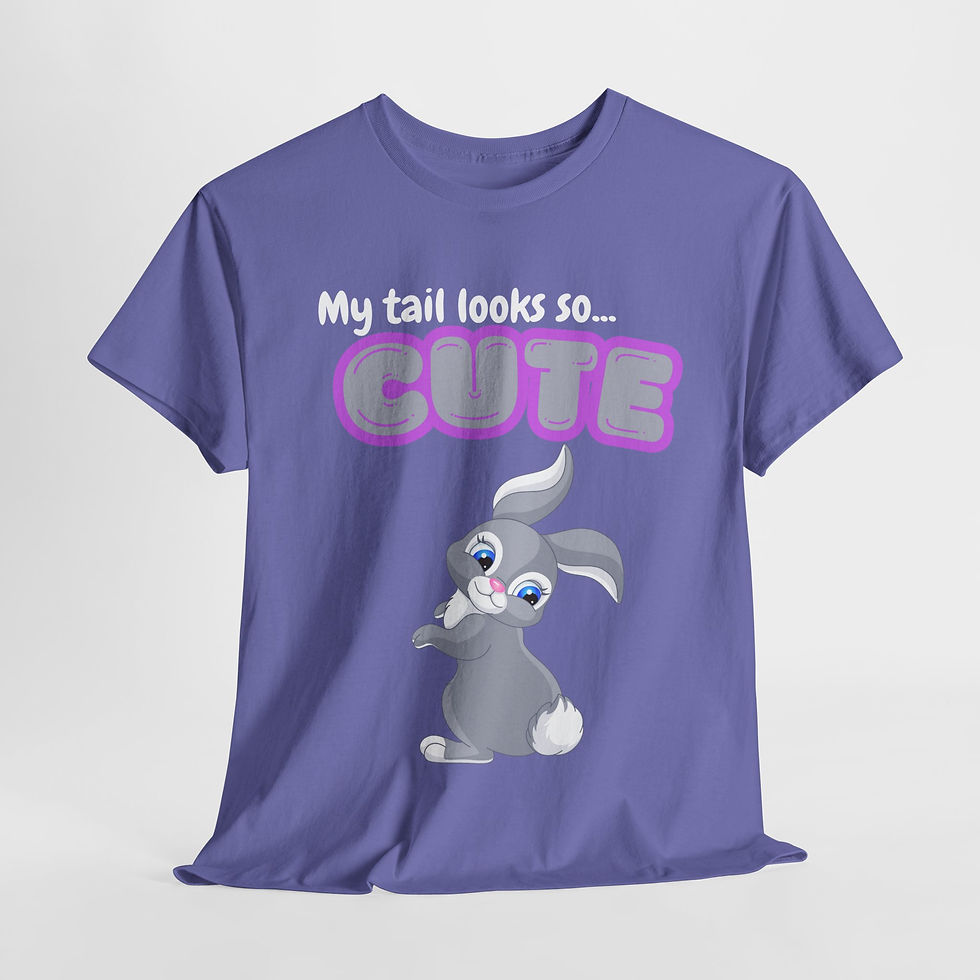 Thumbnail: Cute Bunny Heavy Cotton Tee | Adorable Graphic T-Shirt 