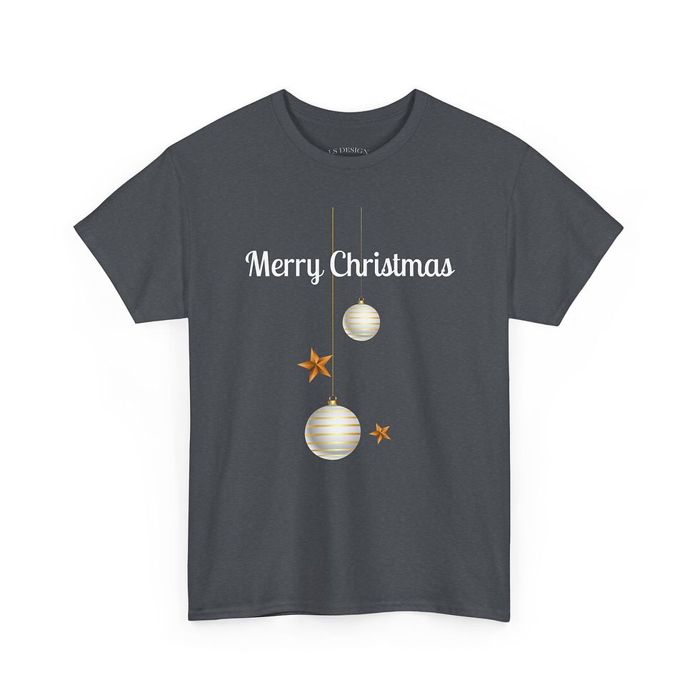 Thumbnail: Merry Christmas Unisex Heavy Cotton Tee, Christmas Gift, Holiday Apparel