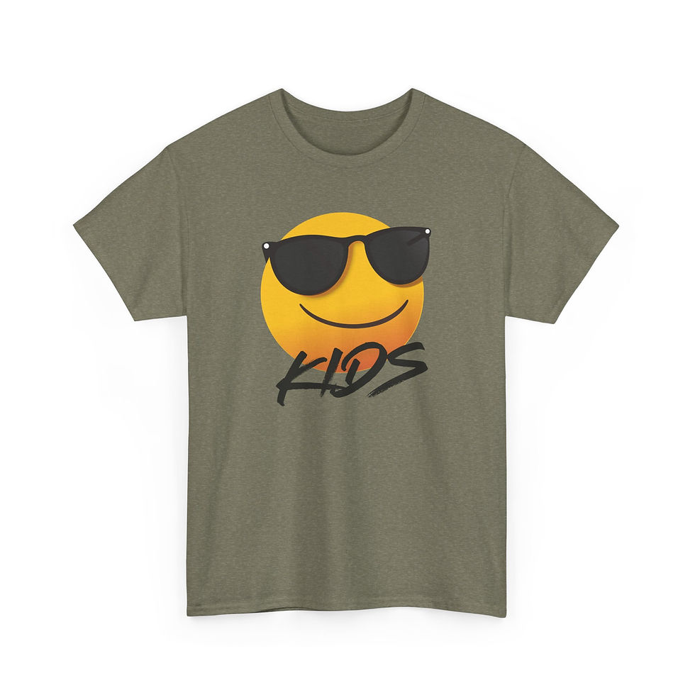 Thumbnail: Cool Kids Heavy Cotton Tee, Fun Emoji Shirt