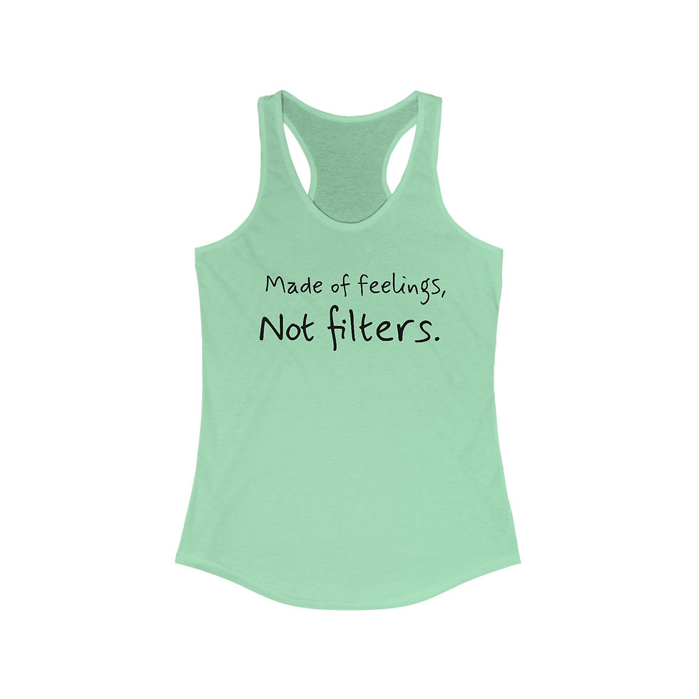 Thumbnail: Made of Feelings Women's Racerback Tank | Motivational Workout Top