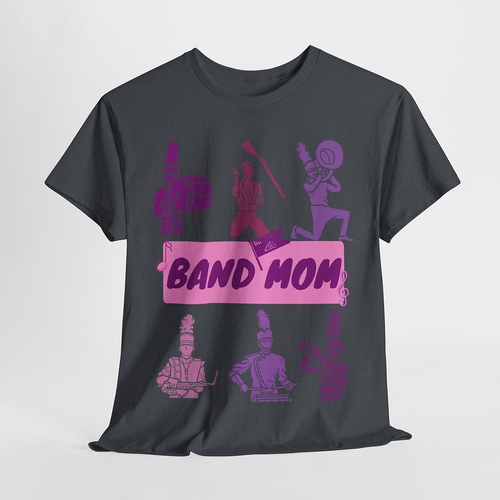 Thumbnail: Band Mom Unisex Heavy Cotton Tee | Supportive Gift for Music Moms, Concert Wear