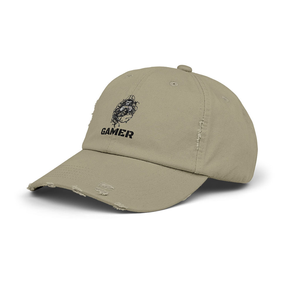 Thumbnail: Unisex Distressed Cap - Perfect for Gamers | Casual and Trendy Hat