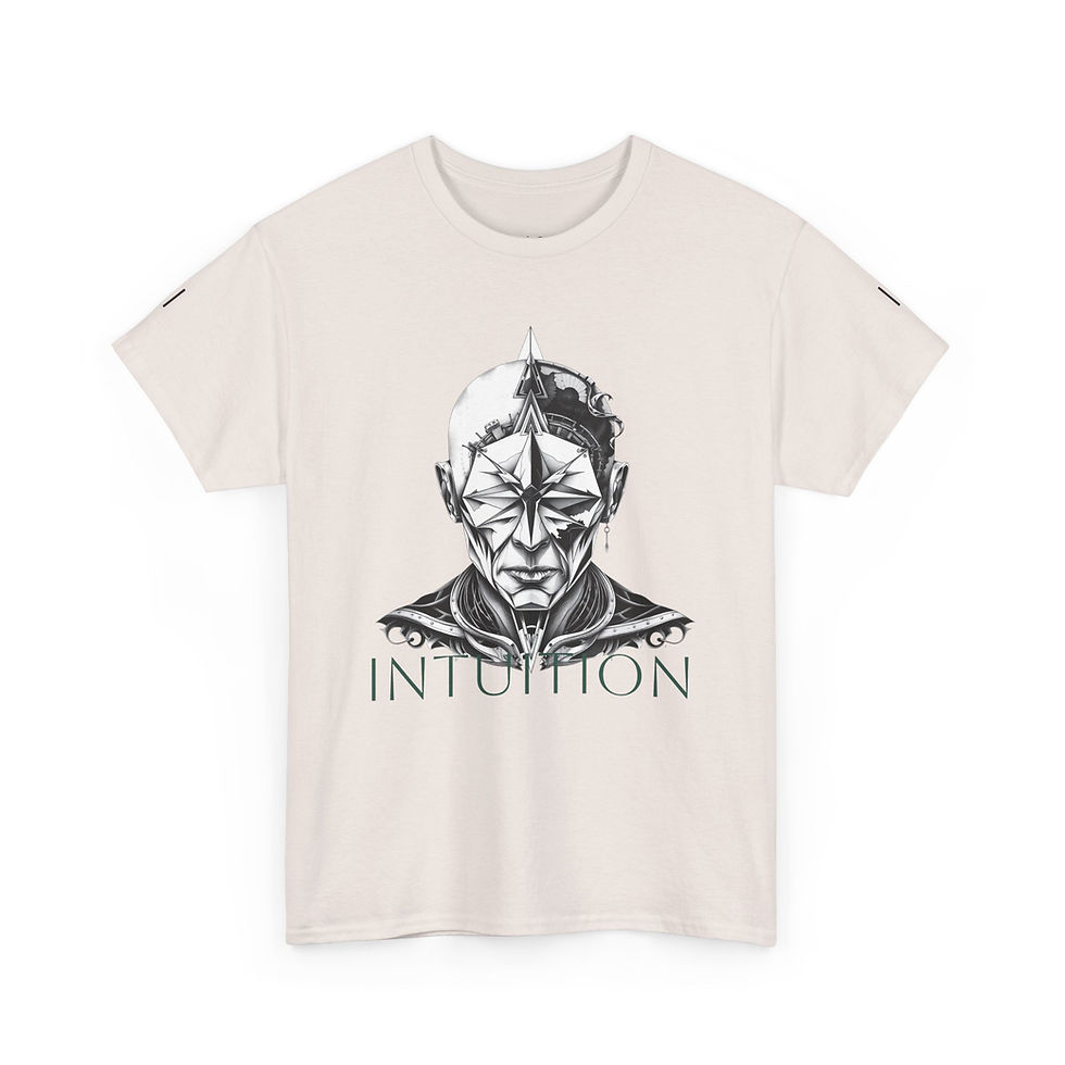 Thumbnail: Unisex Heavy Cotton Tee - Intuition Graphic T-Shirt for Spiritual Growth
