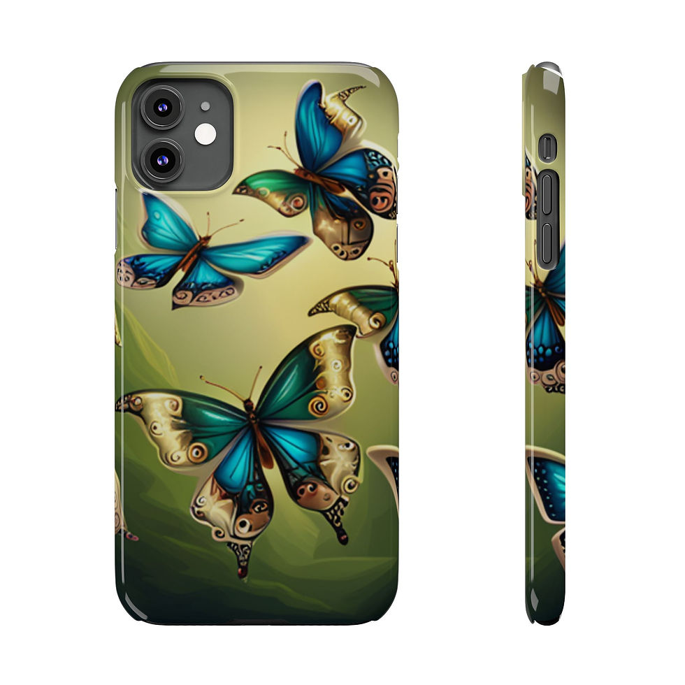 Thumbnail: Golden Butterflies - Slim Phone Cases
