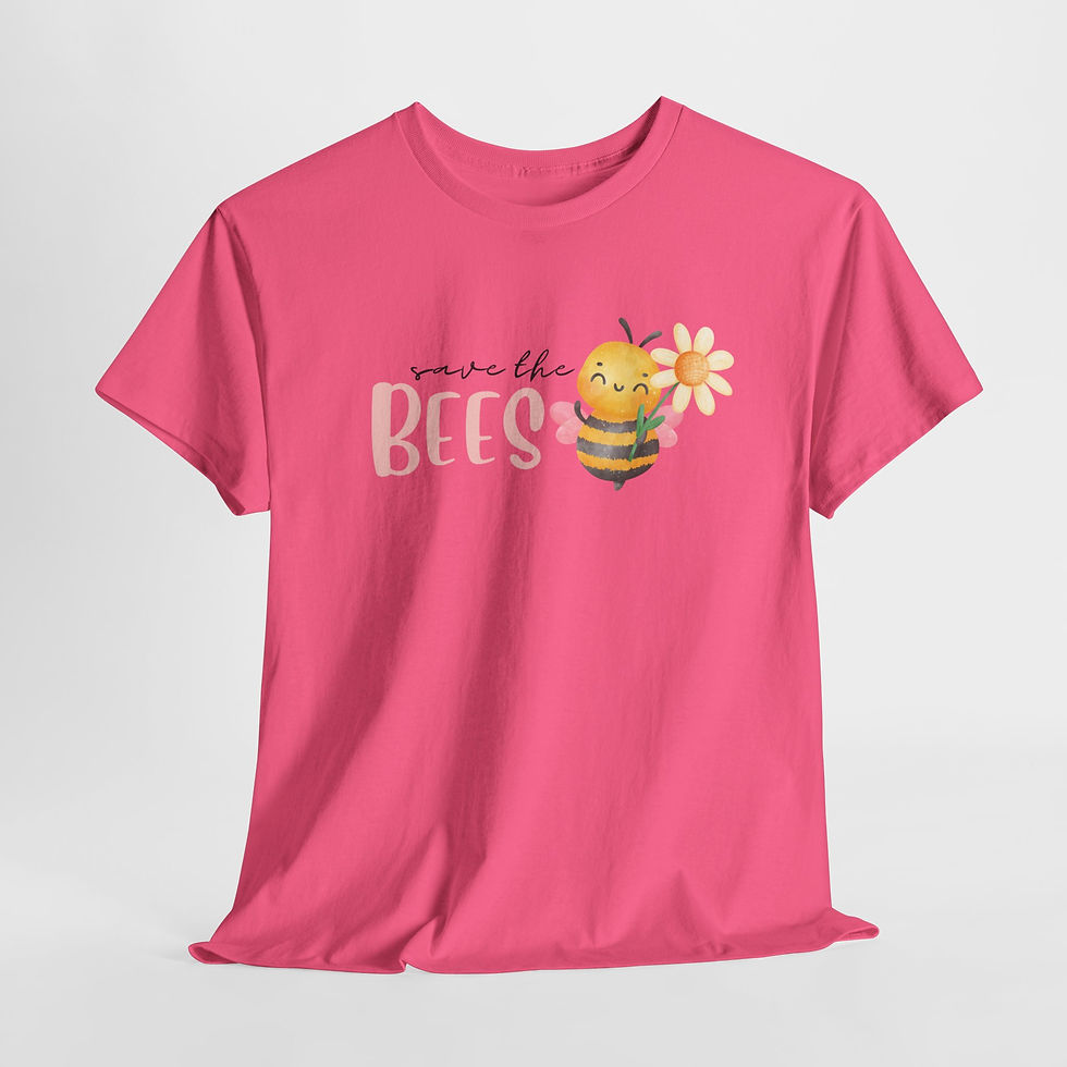 Thumbnail: Save the Bees Unisex Heavy Cotton Tee | Cute Bee Graphic Tee 