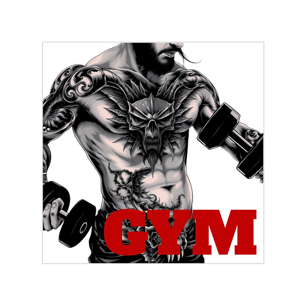 Thumbnail: Gym-Themed Transparent Outdoor Sticker - Perfect for Fitness Enthusiasts