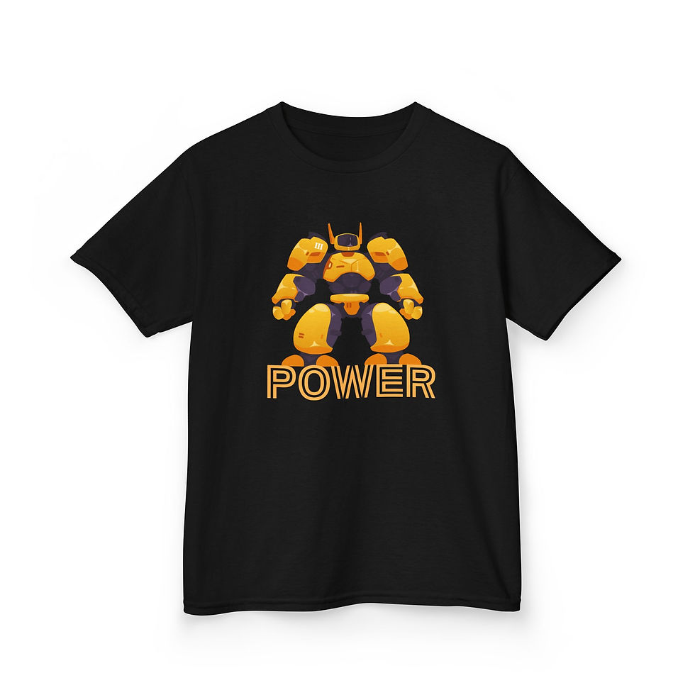 Thumbnail: Kids Graphic Tee - Power Mech Style T-Shirt, Gaming Apparel, Birthday Gift