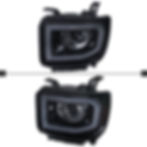 Thumbnail: 2015-2019 GMC Sierra HD LED Full Bar Style Smoked Projector Headlights