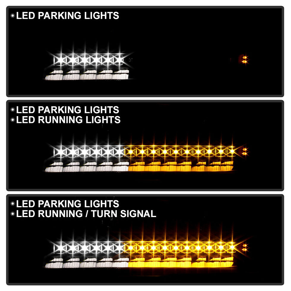 Thumbnail: 1999-2006 GMC Sierra LED Black Headlights